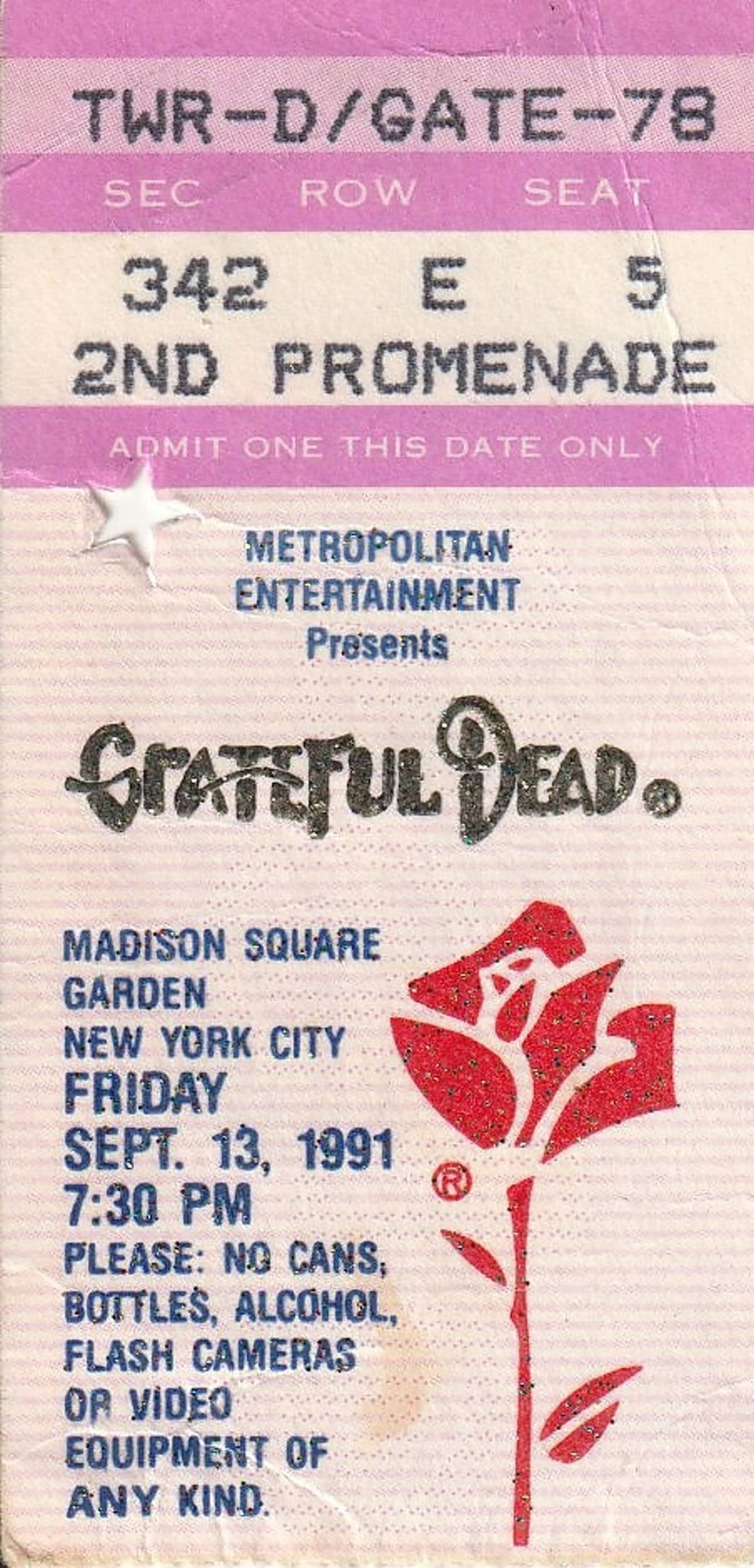 Grateful Dead, New York, NY, September 13, 1991 Post feature image