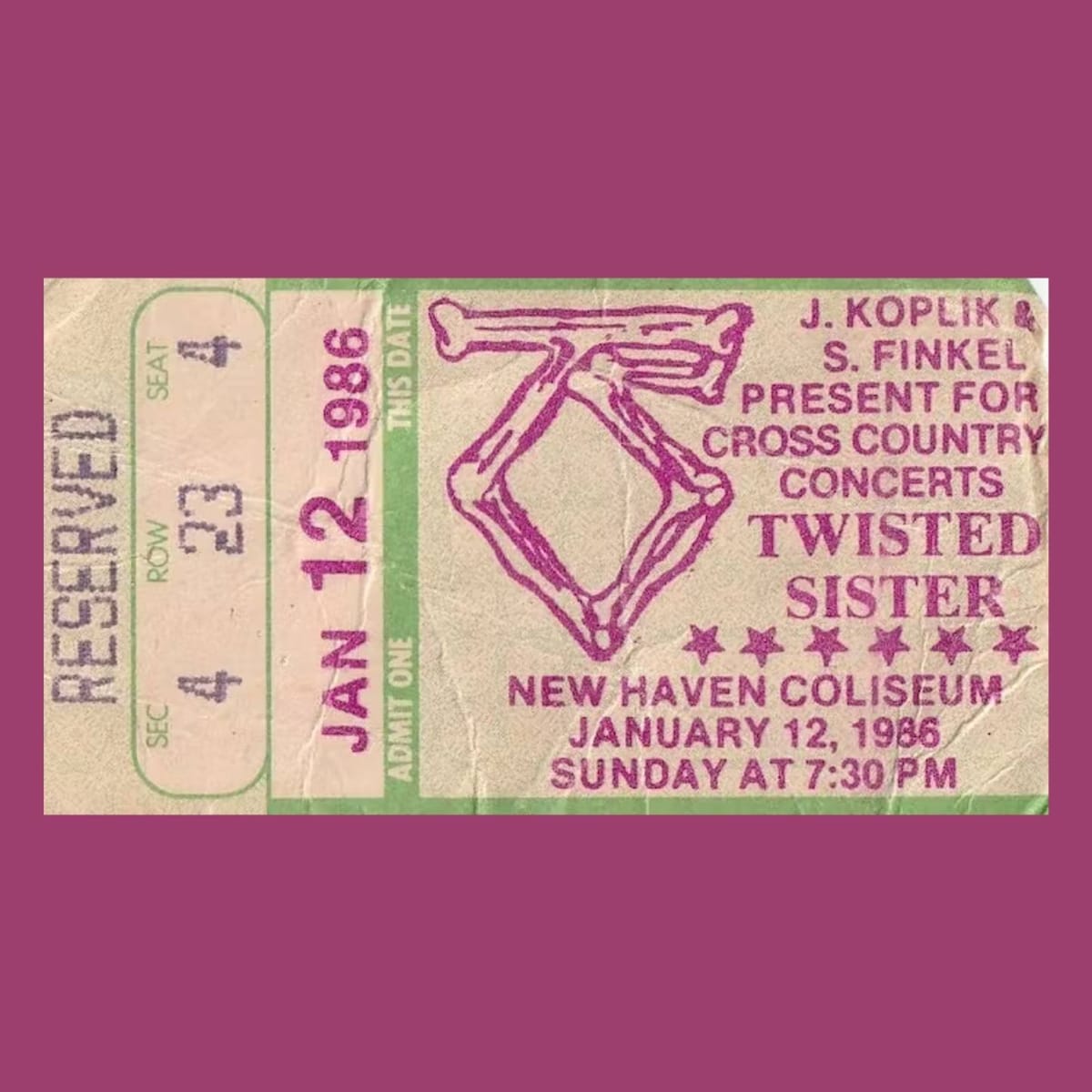 Twisted Sister, New Haven, CT, January 12, 1986 Post feature image