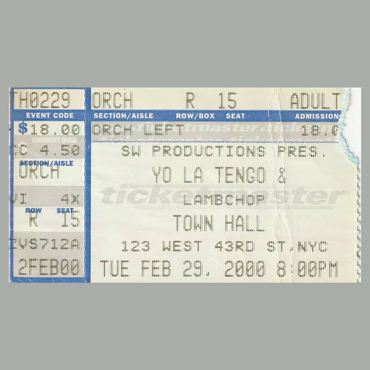 Yo La Tengo, New York, NY, February 29, 2000 Post feature image