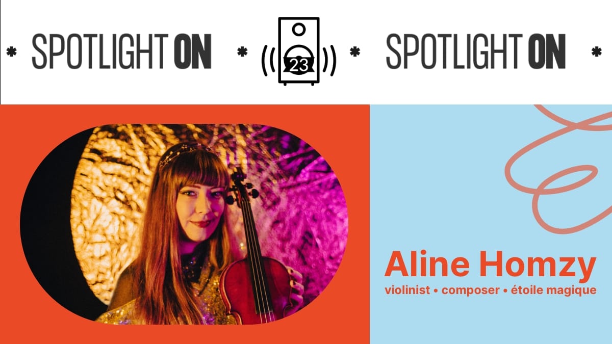 Aline Homzy plays violin in the cosmos with étoile magique - Transcript Post feature image