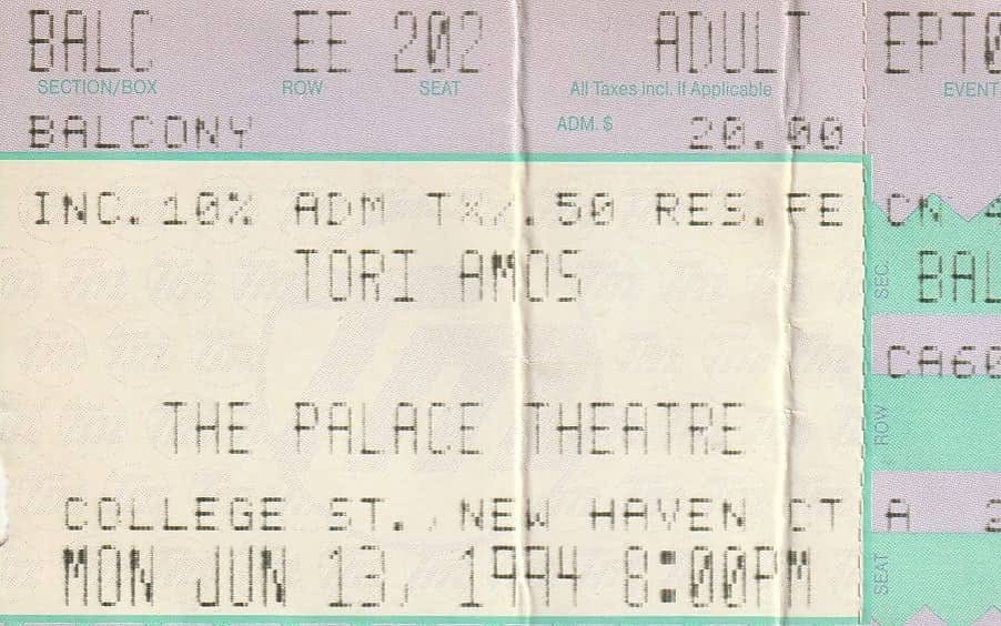 Tori Amos, New Haven, CT, June 13, 1994 Post feature image