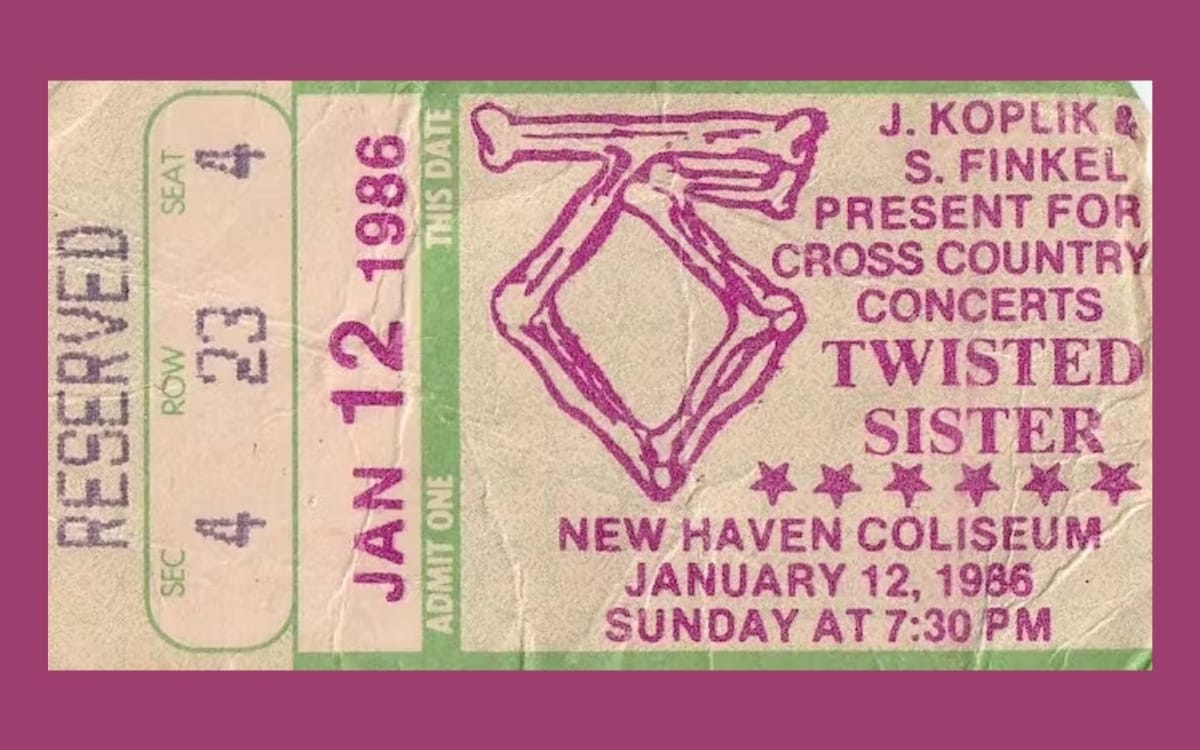 Twisted Sister, New Haven, CT, January 12, 1986 Post feature image