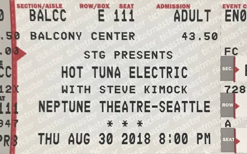 Hot Tuna, Seattle, WA, August 30, 2018 Post image